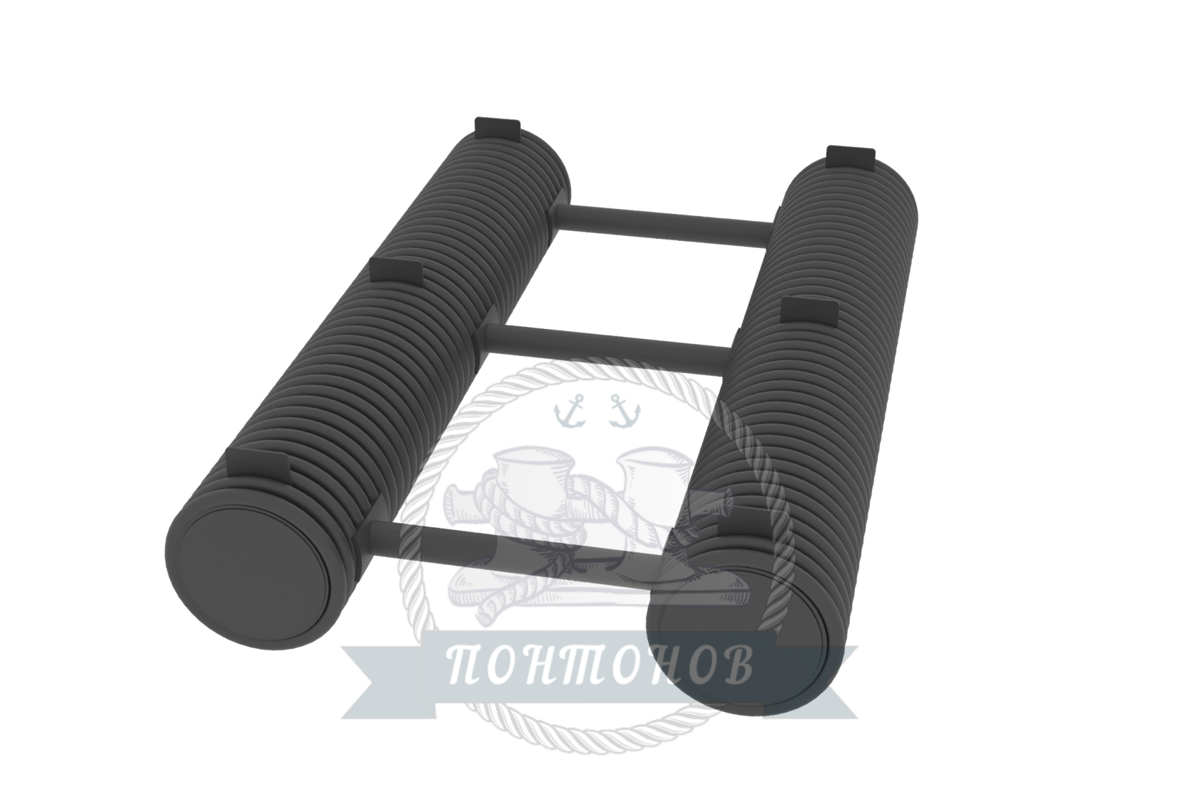 Понтон двухтрубный 400мм, 3м х 1.5м
